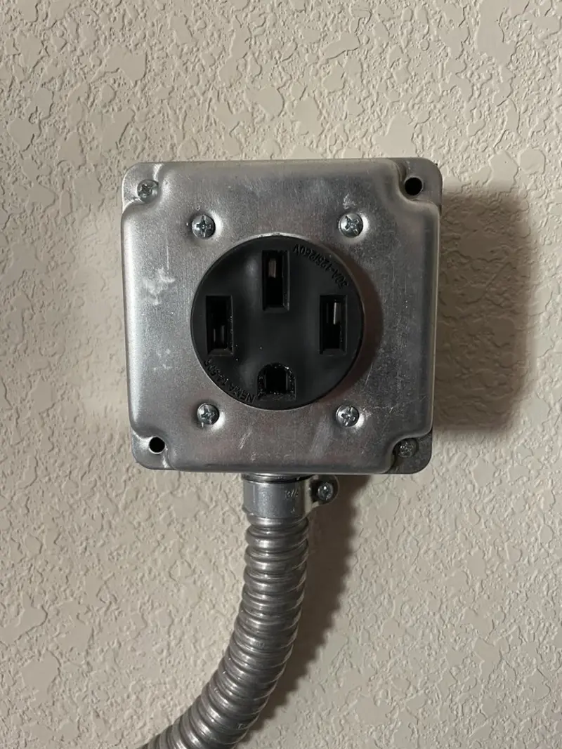 NEMA 14-50 outlet installed for Electrical Panel Upgrade in Live Oak